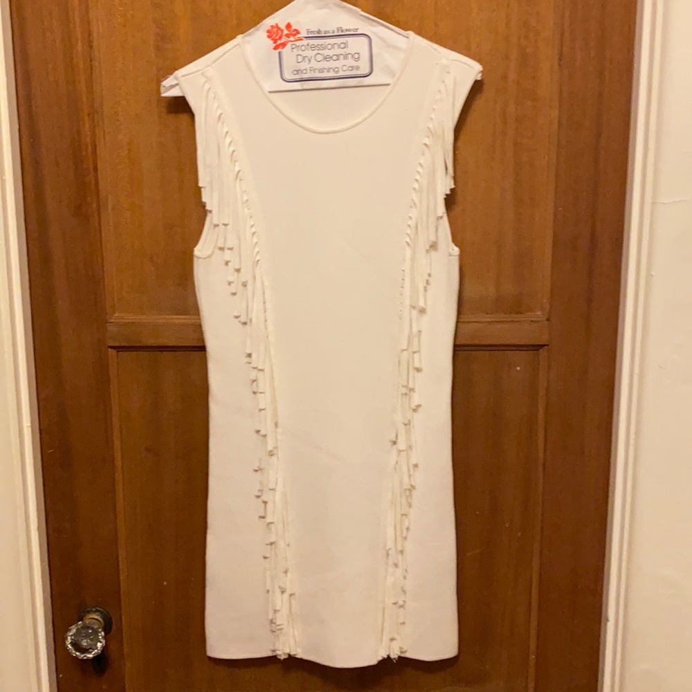 Rebecca Minkoff fun stretchy fringe party dress